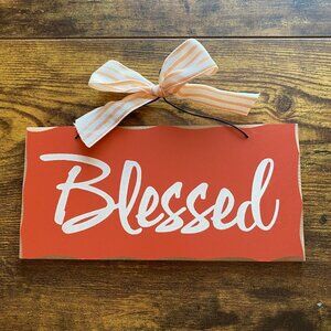 BLESSED Fall decorative sign hanging autumn decoration Thanksgiving sign decor